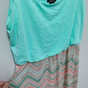 Teal/Stripped Maxi Dress